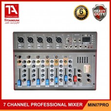  TITANIUM AUDIO 7 CHANNEL Mixer / Audio Mixer Professional Mixing Console