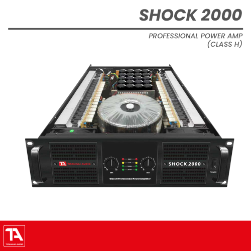 Titanium Audio Shock 2000 | 2000W x 2 Flagship Power Amplifier
