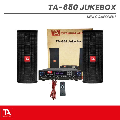 Titanium Audio TA 650 Jukebox | 1000W Mini Component with Bluetooth