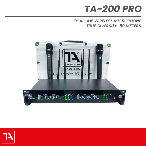 Titanium Audio TA-200 Pro Dual UHF Wireless Microphone