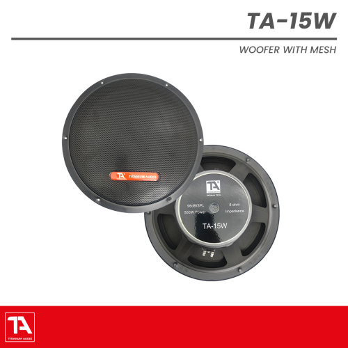 Titanium Audio TA 15w | 15-Inch 500W Professional Woofer with Mesh