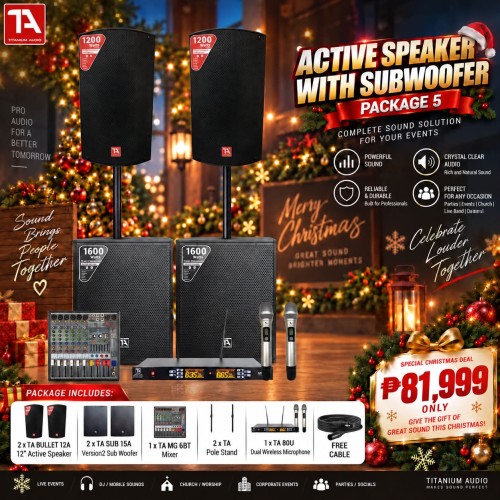 Active With Sub 5 – TA Bullet 12A Dual Subwoofer Package Active With Sub 5 – TA Bullet 12A Dual Subwoofer Package