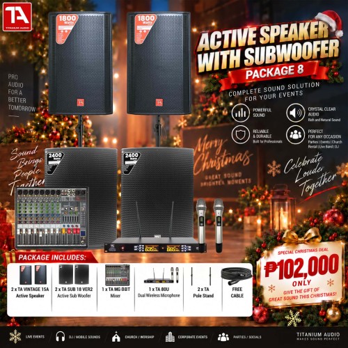 Active With Sub 8 – TA Vintage 15A Dual Subwoofer Package