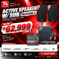 Active With Sub 2 – TA Bullet 15A Sound System Package Active With Sub 2 – TA Bullet 15A Sound System Package