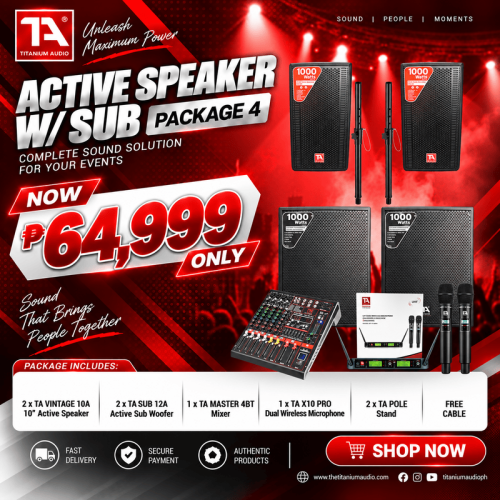 Active With Sub 4 – TA Vintage 10A Sound System Package Active With Sub 4 – TA Vintage 10A Sound System Package