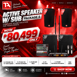 Active With Sub 5 – TA Bullet 12A Dual Subwoofer Package Active With Sub 5 – TA Bullet 12A Dual Subwoofer Package