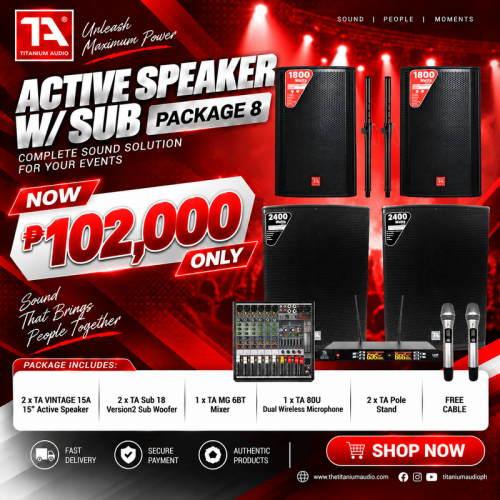 Active With Sub 8 – TA Vintage 15A Dual Subwoofer Package Active With Sub 8 – TA Vintage 15A Dual Subwoofer Package