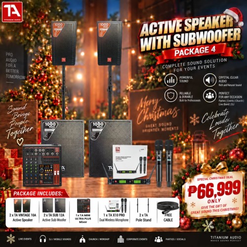 Active With Sub 4 – TA Vintage 10A Sound System Package